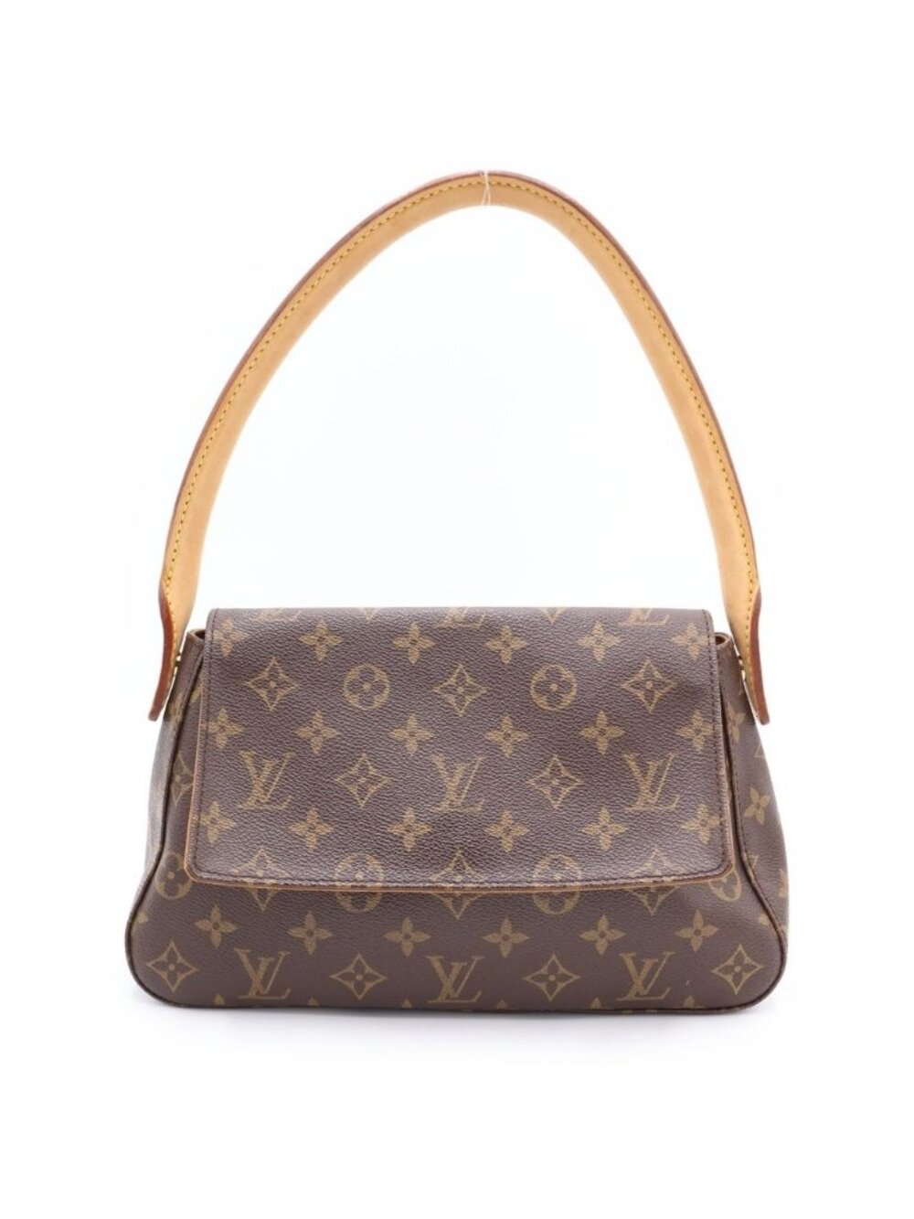 Louis Vuitton Mini Looping Shoulder Handbag Monogram Leather Brown
